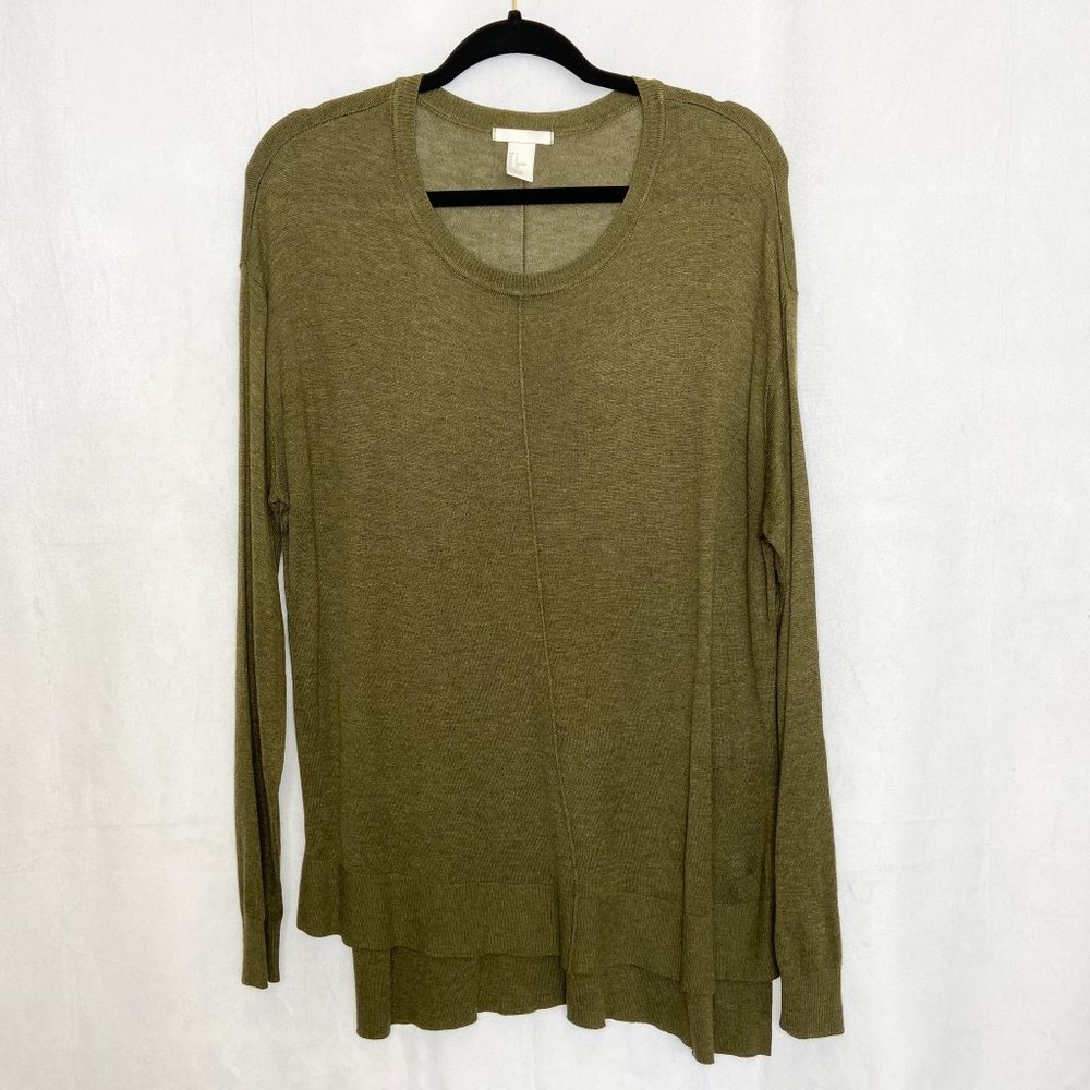 H&M green scoop neck sweater